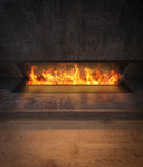 Camino a Vapore Elettrico Design Moderno Da Incasso 180x50x40 cm Invapo Inside C1800 in Acciaio Verniciato Nero      