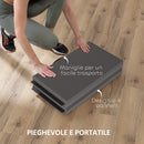 Tappetino da Ginnastica Pieghevole Materassino Fitness Antiscivolo 180x80x5H cm in Schiuma EPE Grigio      