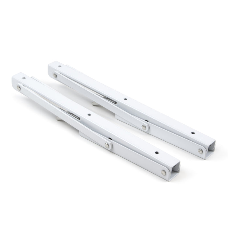 Lotto di 4 Staffe Pieghevole per Mensola L 200 Verniciato Bianco Acciaio Emuca