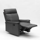 Poltrona Relax Reclinabile Manuale 80x94x102 cm in Similpelle Grigio
