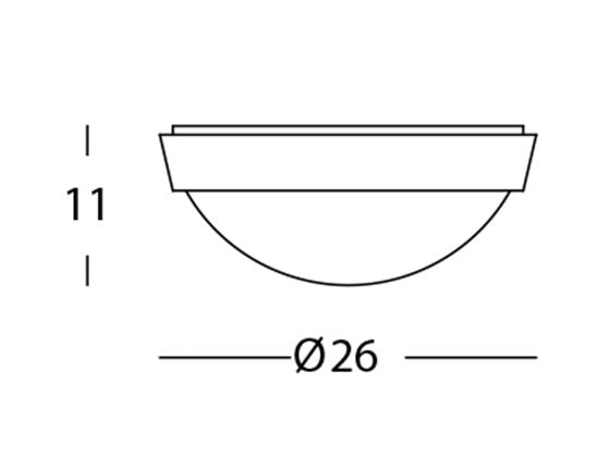 Plafoniera da Esterno a LED 72 8W Tonda Sovil Doris Bianco