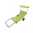 Spiaggina Carrello Pieghevole Steel con Tetto 145x52x62h cm in Textilene Vari Colori
