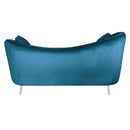 Divano 2 Posti 130x78x65 cm in Velluto Ottanio