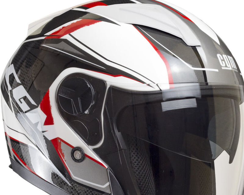 Casco Jet per Scooter Visiera Lunga CGM Mayer 130X Rosso Varie Misure