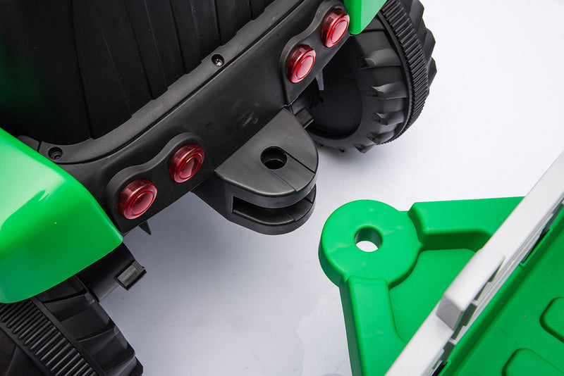 Trattore Elettrico per Bambini 12V con Rimorchio Verde  