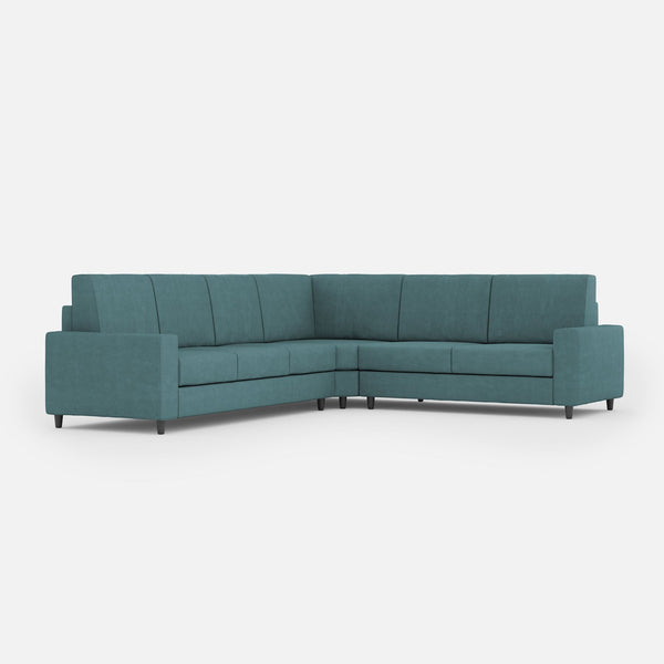 online Divano Angolare 6 Posti 286x226x85 cm Sakar in Tessuto Petrolio