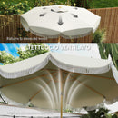 Ombrellone da Giardino Rotondo Ø270x240 cm con Manovella in Metallo e Poliestere Beige      