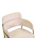 Sedia Imbottita 52x52xh79 cm in Tessuto Velluto Hannover Crema