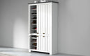 Scarpiera 6 Ante 114x42x200 cm Figo 6A Bianco Opaco/Report Grigio  