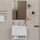 Mobile Bagno Sospeso 60 cm Lavabo e Specchio Milano Bianco Lucido