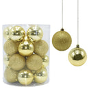 Set 24 Palle di Natale Ø7 cm Dorate per Alberi
