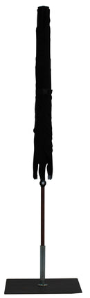 Ombrellone da Giardino 2x2 m Palo Ø38 mm in Alluminio Effetto Legno Tessuto Olefin Trend Wood Nero