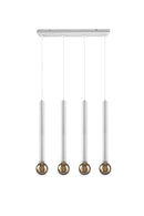 Lampada a Sospensione da Interno  E27 in Metallo Bianco Opaco