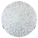 Plafoniera 2xE27 Ganci Cromo Vetro Lastra Bianco Sabbiato E-Energy Daniel