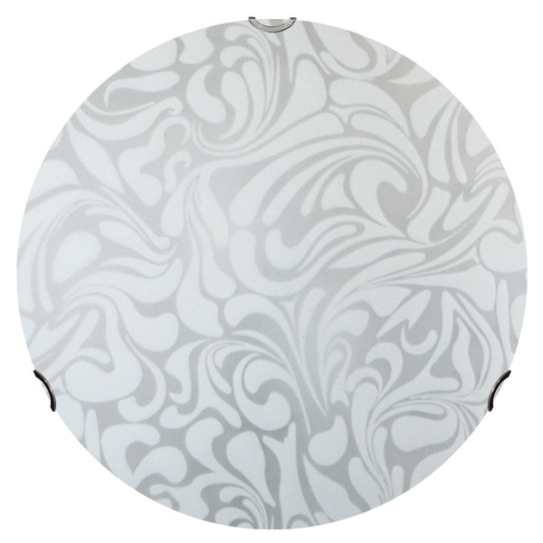 Deckenleuchte 1xE27 Haken Chromplatte Glas Sandgestrahlt Weiß E-Energy Daniel online