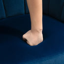 Poltrona Imbottita 63x65x84 cm in Velluto Blu