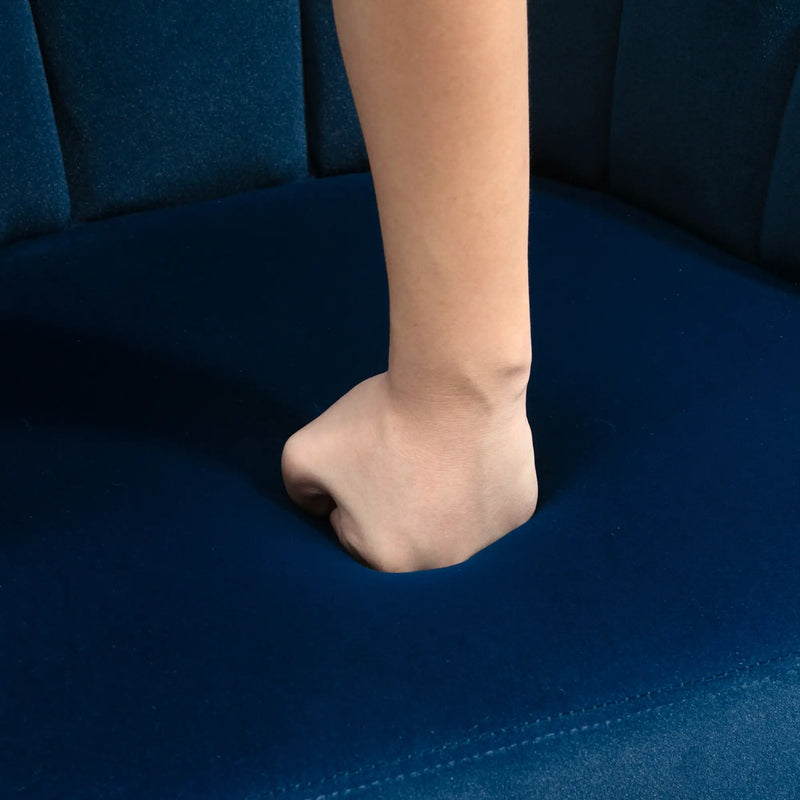 Poltrona Imbottita 63x65x84 cm in Velluto Blu