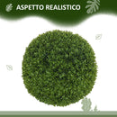 Set di 2 Piante Finte di Bosso da Ø40 cm per Interno ed Esterno in PE Verde      