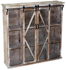 Mobile Vetrina 2 Ante in Legno MDF e Abete Bilbao