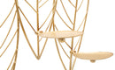 Portacandele da Parete 4 Posti 66x14x56 cm in Metallo Oro