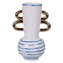 Vaso con doppio Manico 15x11,5x22,5 cm  in Porcellana VdE Tivoli 1996 Egeo