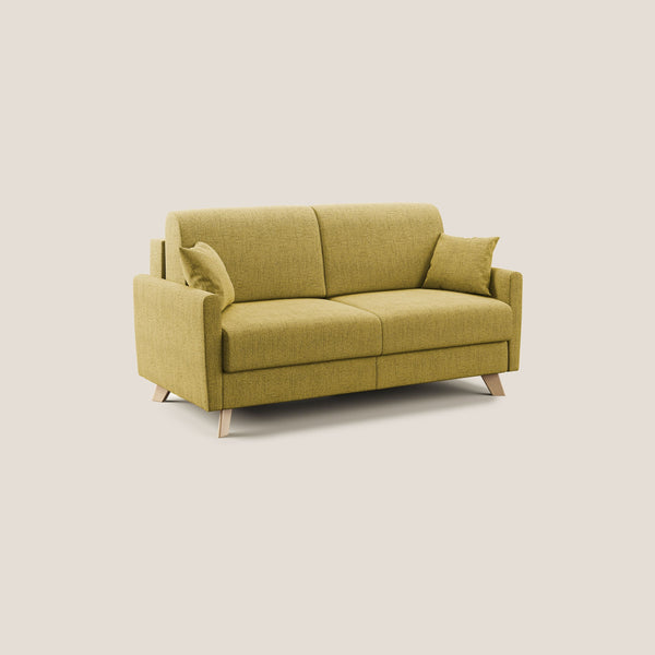 online Divano Letto 3 Posti 200x94x97 cm in Tessuto Giallo