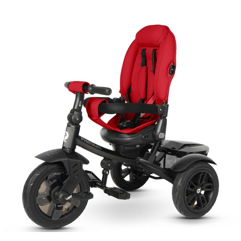 Triciclo Passeggino per Bambini 6 in 1 con Seggiolino Reversibile Qplay Premium Rosso