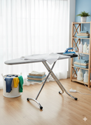 Asse da Stiro Completo Combiboard Profi 125x48 cm con Piano Stiramaniche e Ripiano Regolabile in Altezza