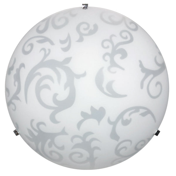 Deckenleuchte 1xE27 Haken Chromplatte Glas Weiß E-Energy Melissa prezzo