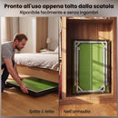Tavolo da Ping Pong Pieghevole 182x91x76 cm con Rete in Acciaio e MDF Verde      