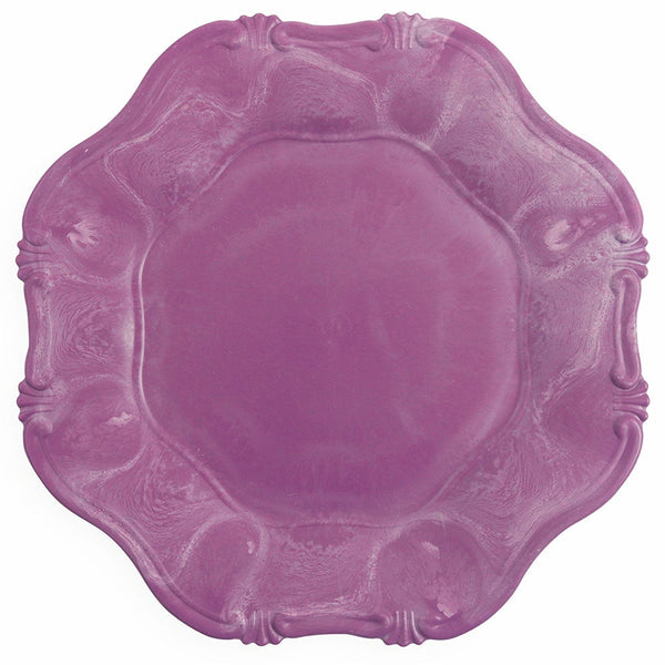 Set 6 Platzteller aus Kunststoff Ø 34 cm Villa d'Este Hippie Purple Scalloped acquista