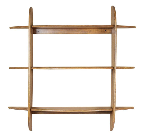 Mensola da Parete 3 Ripiani 100x23x100 cm in Legno di Mango Westwood Natural online