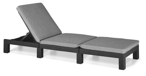 Garten-Sonnenliege 195 x 65 x 25,5 cm mit Harzkissen Keter Daytona Anthrazit online
