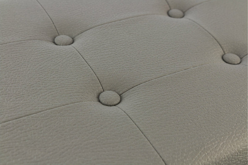 Baule Cassapanca Pouf Contenitore in Similpelle Soriani Tortora