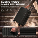 Valigia Rigida Media 68 L 66x43x27 cm Espandibile con 4 Ruote Girevoli e Angoli Protettivi in ABS Nero      