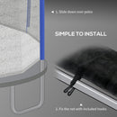 Rete di Protezione per Trampolini a 6 Pali con Ingresso con Cerniera Ø244x180 cm in PE Nero e Blu