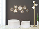 Puff Contenitore Lines New Coppia Crema Ø71x41-55x33 cm in Legno Spugna e Poliestere Crema