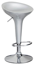 Sgabello con Alzata a Gas e Seduta Girevole in ABS Motti Boston Silver Lucido