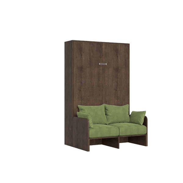 prezzo Letto Matrimoniale Francese A Scomparsa 140 Kentaro Con Divano Noce e Verde