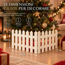 Staccionata per Albero di Natale 40x29,5x1 cm Recinto Decorativo Bianco      