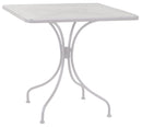 Tavolo da Giardino Quadrato in Acciaio Ivrea Bianco