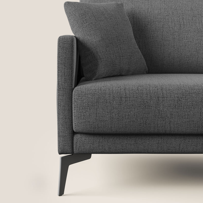 Divano 2 Posti 160x94x90 cm in Tessuto Grigio