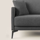 Divano 2 Posti 140x94x90 cm in Tessuto Grigio