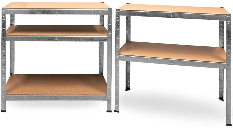 Scaffale Modulare 5 Ripiani in MDF 90x40x180 cm Portata 875 Kg in Metallo Zincato