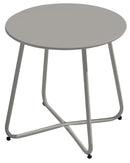 Tavolino da Gardino Ø45 cm in Ferro Epoxy Tortora