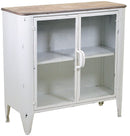 Mobile 2 Ante in Metallo Top in Legno Edimburgo Bianco