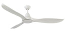 Ventilatore da Soffitto con 3 Pale in Abs Ø132 cm 5 Velocità Martec Wave Bianco