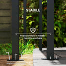 Gazebo Pergola Addossata Inclinata con Chiusure a Strappo 238x238x235-194 cm Grigio Scuro    