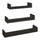 Set 3 Mensole da Parete 60-50-40x15,5x8 cm in Fibra di Legno Calamita Nero