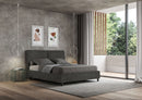 Letto Matrimoniale con Alzata Comoda Imbottito in Microfibra Sleeper Grigio Varie Misure